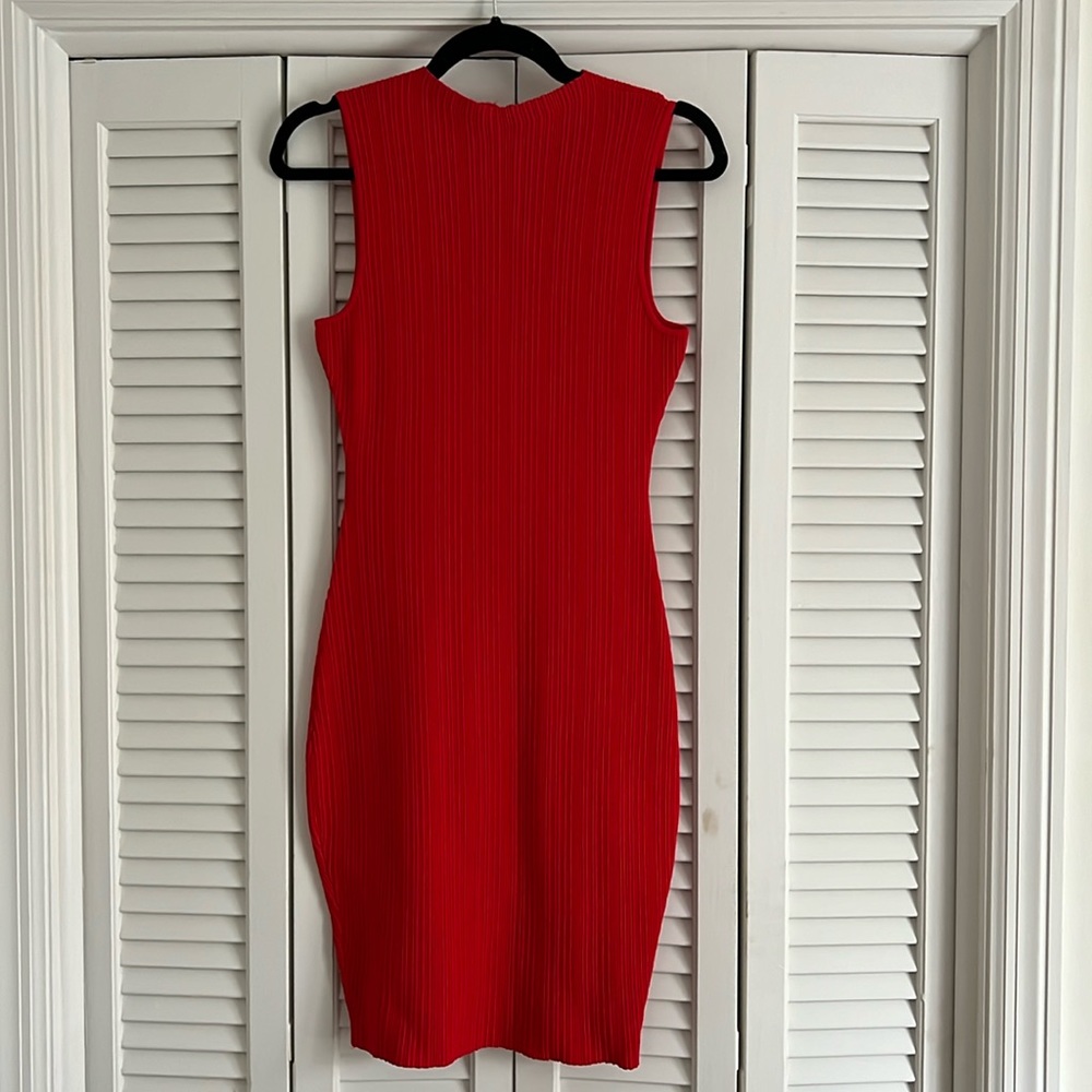 [milly] vertical textures fitted dress, size M